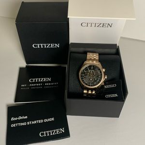 Citizen Eco-Drive Chronograph Watch in Rose Gold